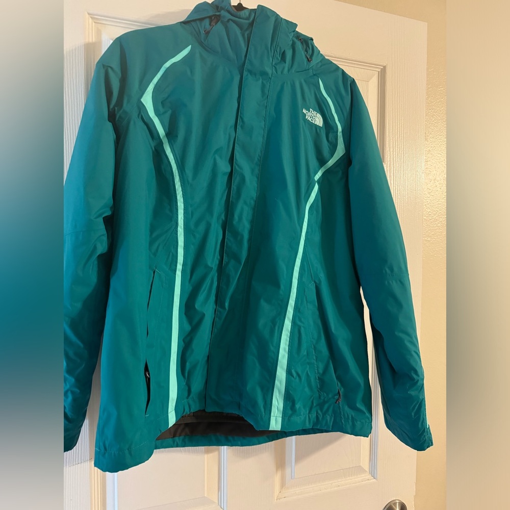 North Face Teal 3-in-1 Winter Jacket